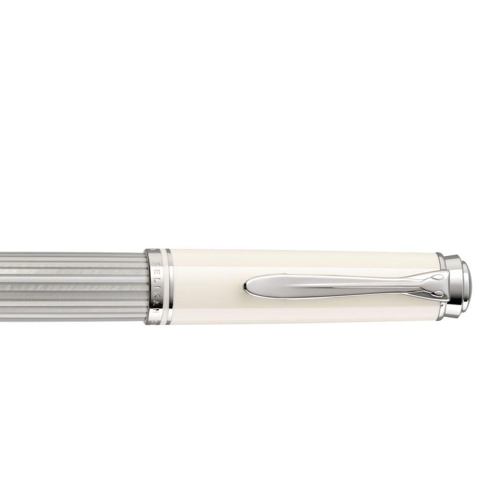 Pelikan Souveran M405 Dolma Kalem Silver White Fine ( F) Uç