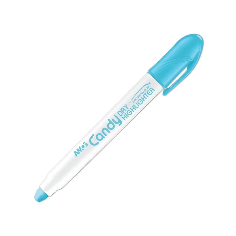 Amos Dry Highlighter Fosforlu Kalem Pastel Mavi