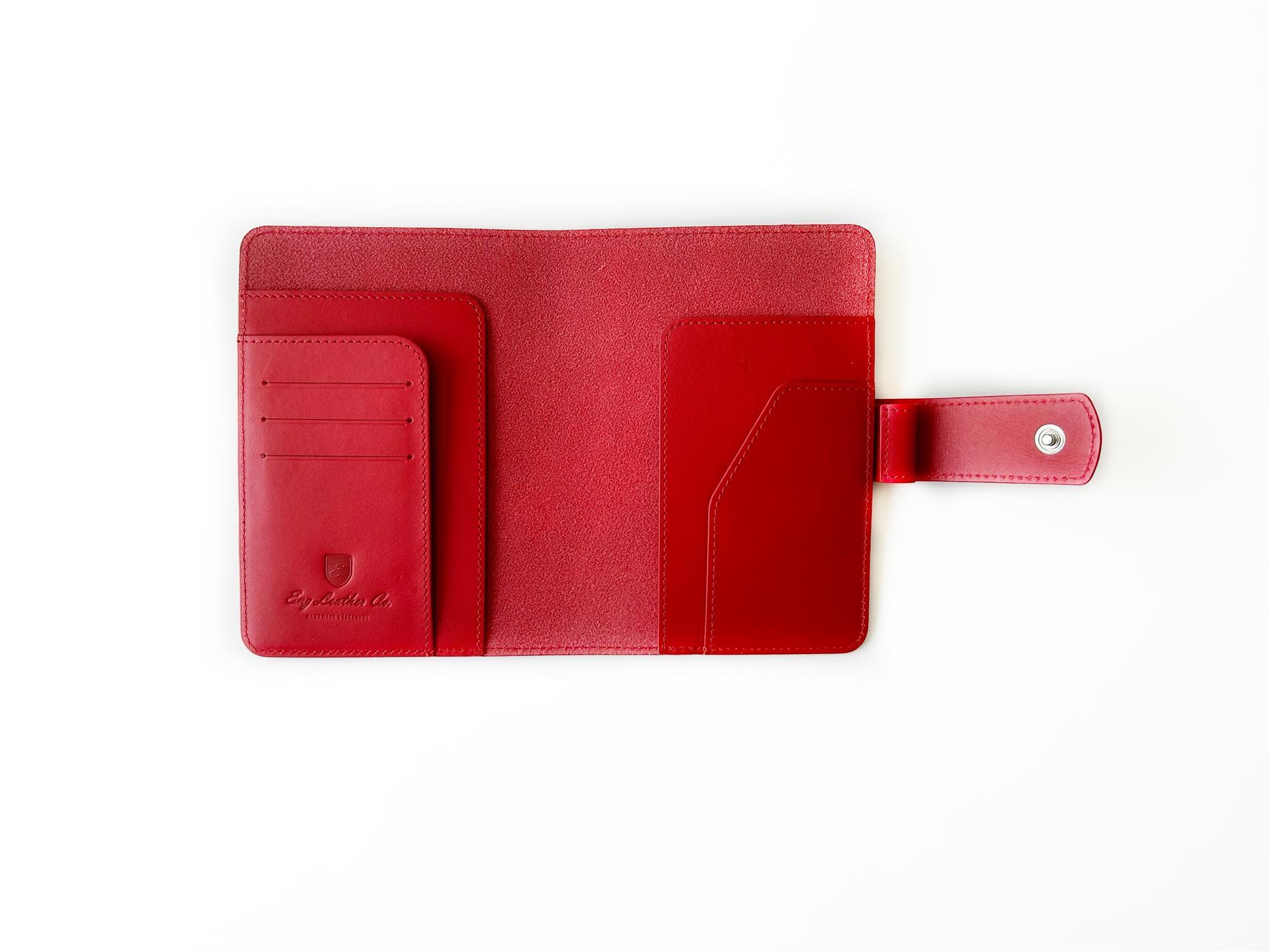Eng Leather Ruby Red A6 Ebatlı Deri Defter Kılıfı ve Organizer