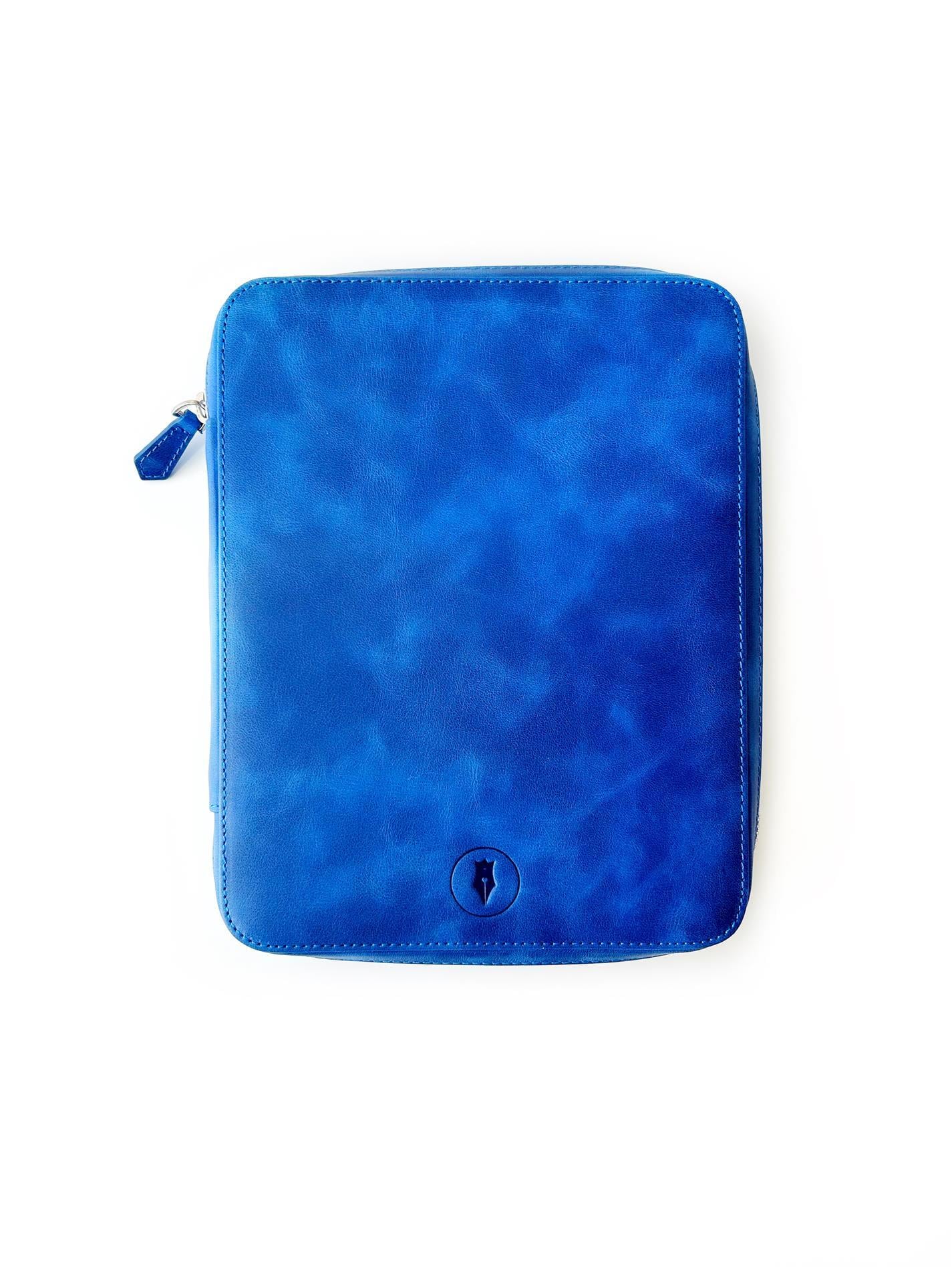 Eng Leather Prussian Blue 9 lu Kalem Kılıfı ve A5 Notluk