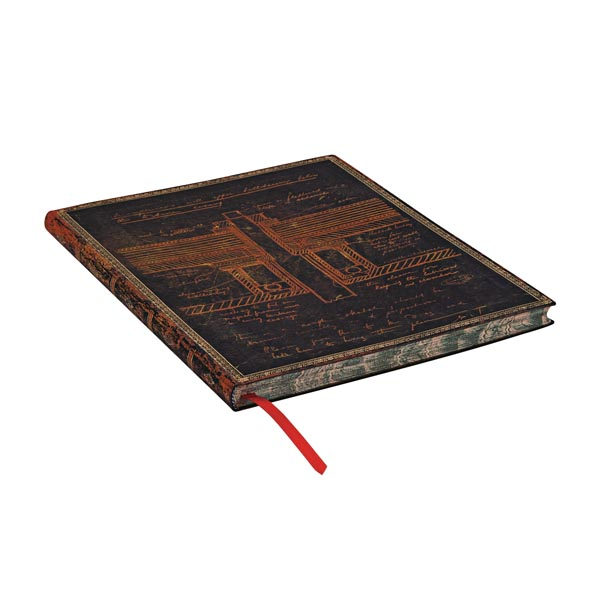 Paperblanks Tesla Sketch of a Turbine Yumuşak Kapak 18x23 Çizgisiz Defter FB6433-6
