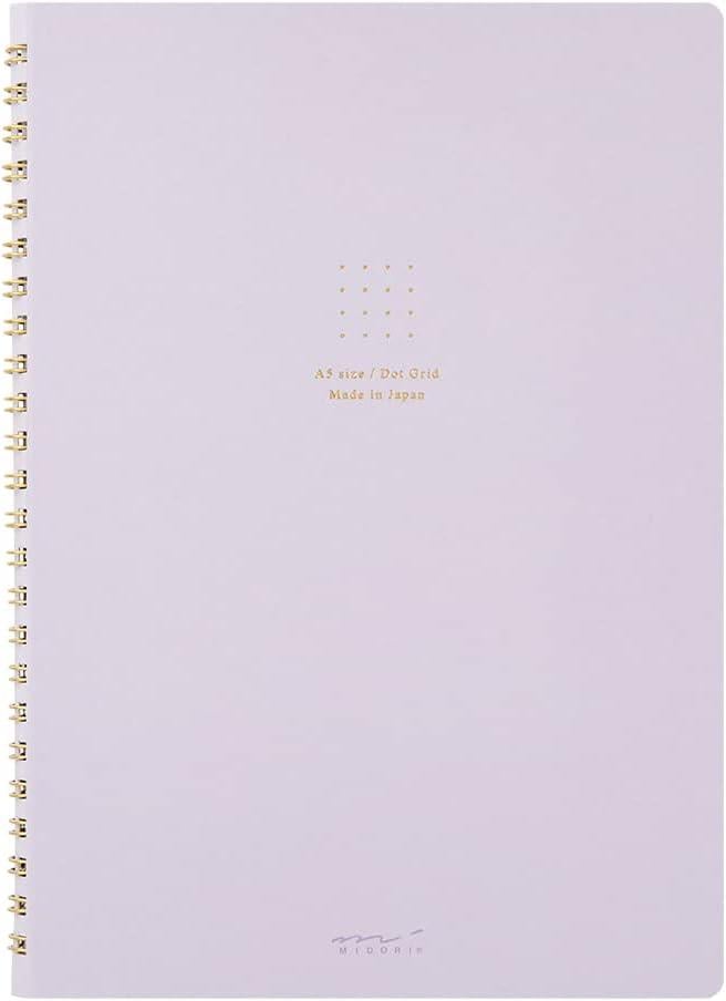 Midori Ring Notebook A5 Color Dotted Noktalı Defter Violet