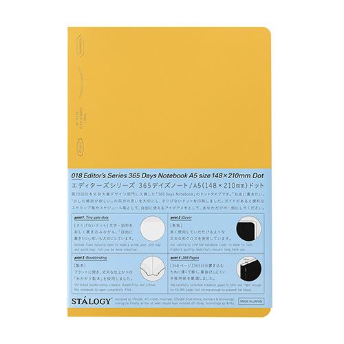 Stalogy 365 Days Notebook A5 Yellow Noktalı Defter 