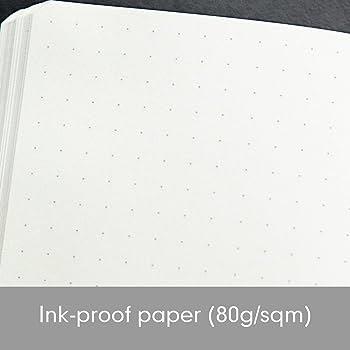 Leuchttrum 1917 Medium(A5) Sert Kapak, 251 Numaralandırılmış Noktalı Sayfa Defter Silber 355678