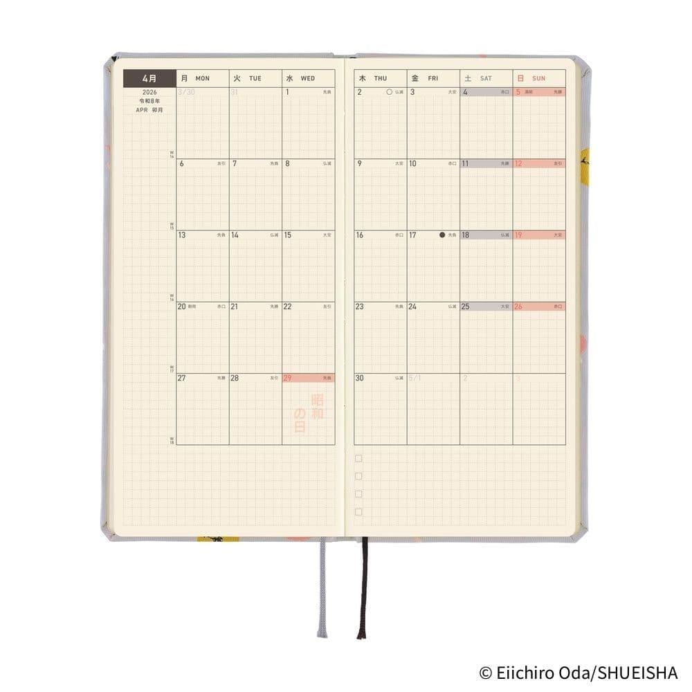 Hobonichi Ajanda Techo Weeks - English - ONE PIECE magazine: Hiriluk’s Cherry Blossoms - 2026 Jan Start