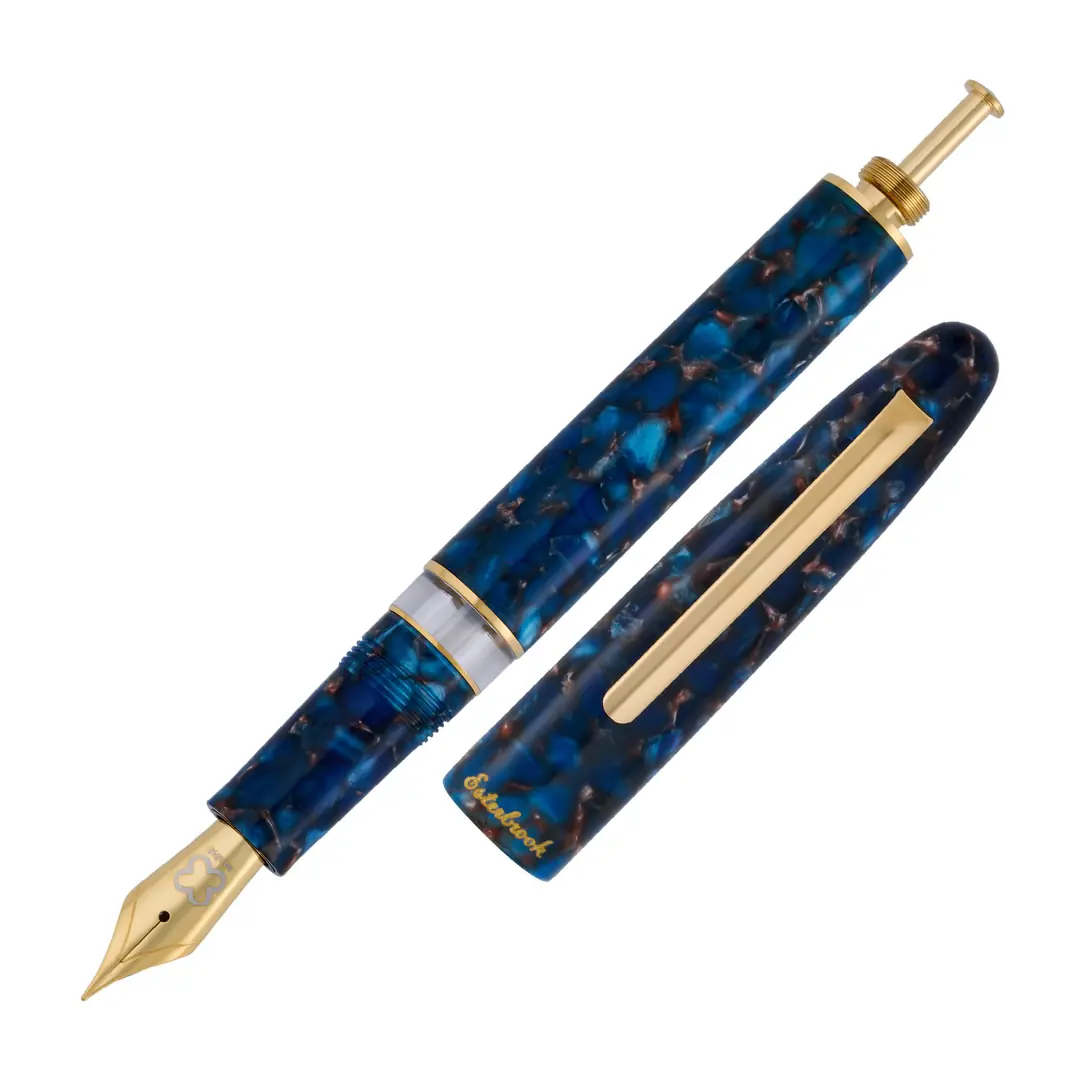 Esterbrook Estie Nouveau Blue Gold Pistonlu Dolma Kalem M Uç