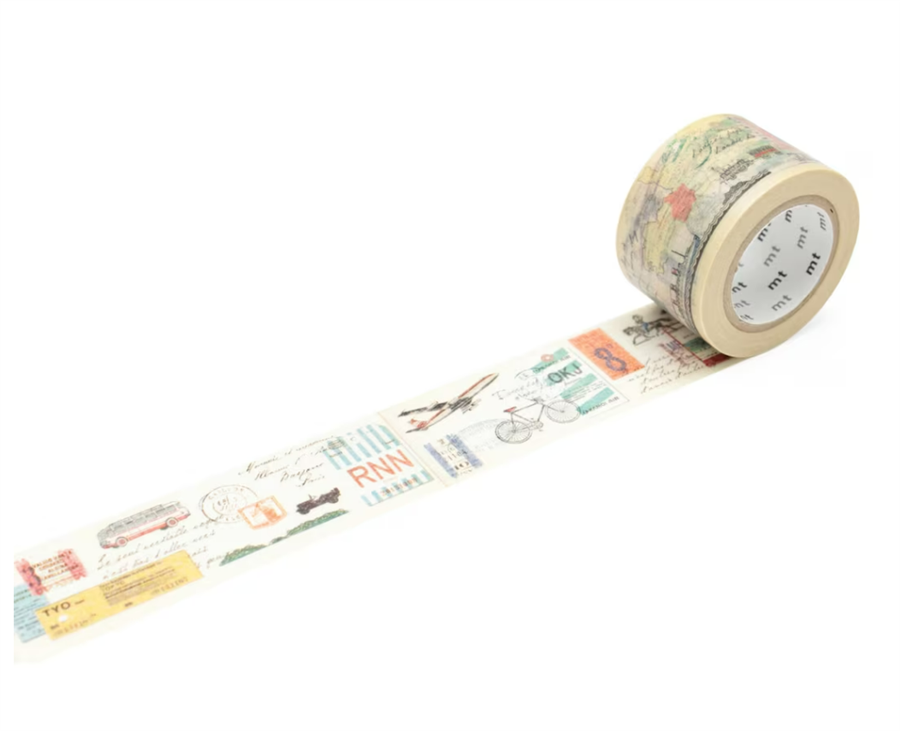 Kamo-i Masking Washi Tape 30mm×7m Ex-Travel Vehicle