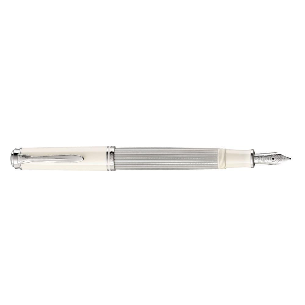 Pelikan Souveran M405 Dolma Kalem Silver White Fine ( F) Uç