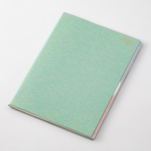 Midori With cover] [2024] Double Schedule Money B6 blue-green
