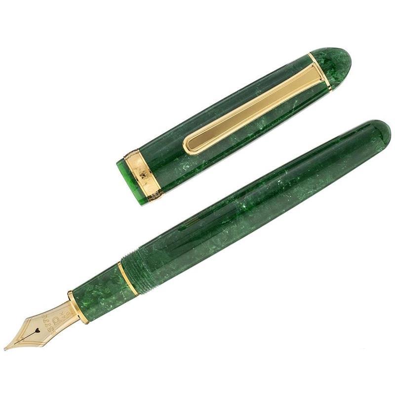 Platinum  #3776 Century Celluloid Jade 14K Altın Uç Dolma Kalem B Uç