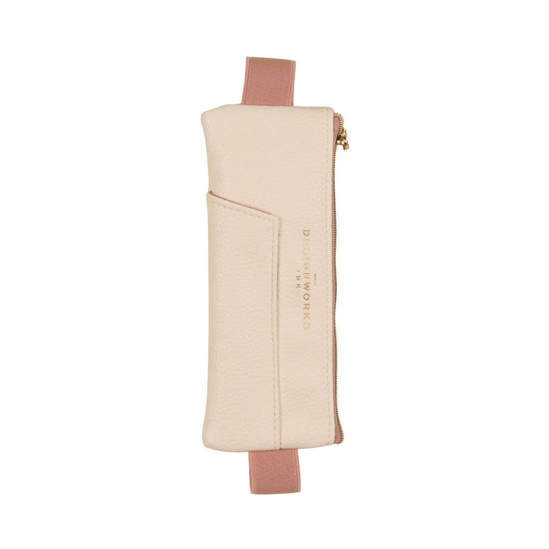 DesignWorks Ink Vegan Deri Defter Üstü Kalemlik - Cream & Taupe