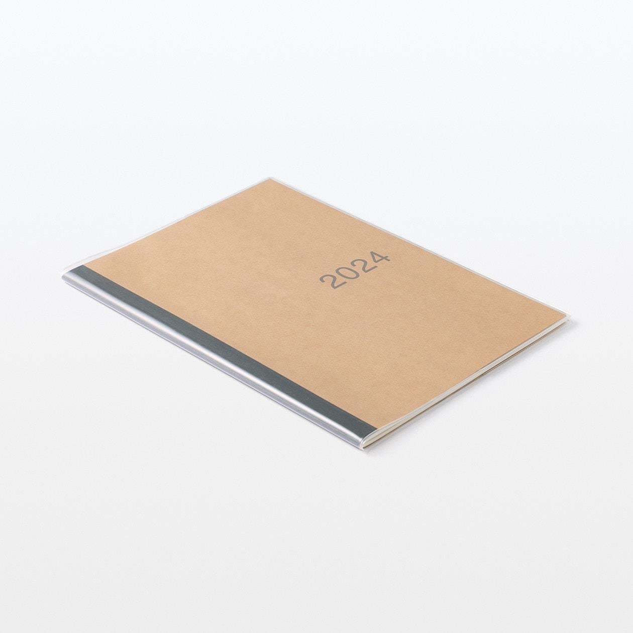 Muji B5 2024 Monthly Planner with Kraft Paper Cover & Sleeve (Mon to Sun) Ajanda