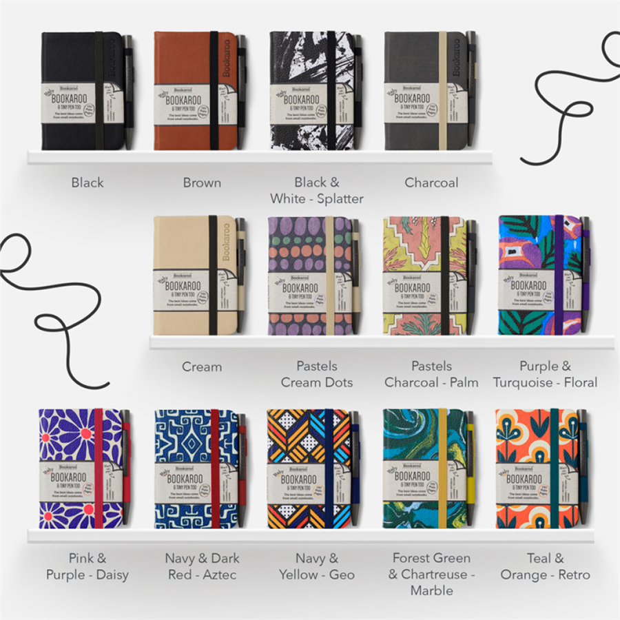IF Bookaroo A7 Gece Mavisi Koyu Kırmızı Defter+Kalem Aztek 38210