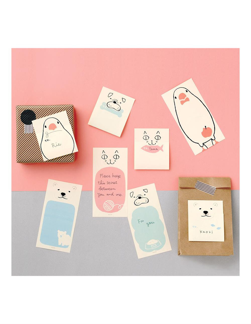 Midori  secret  sticky note polar bear pattern