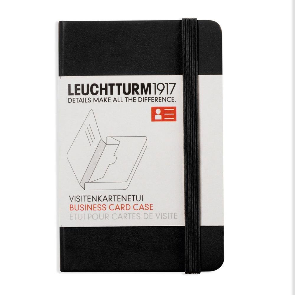 Leuchttrum 1917 Defter Görünümlü Kartvizitlik Black 350140