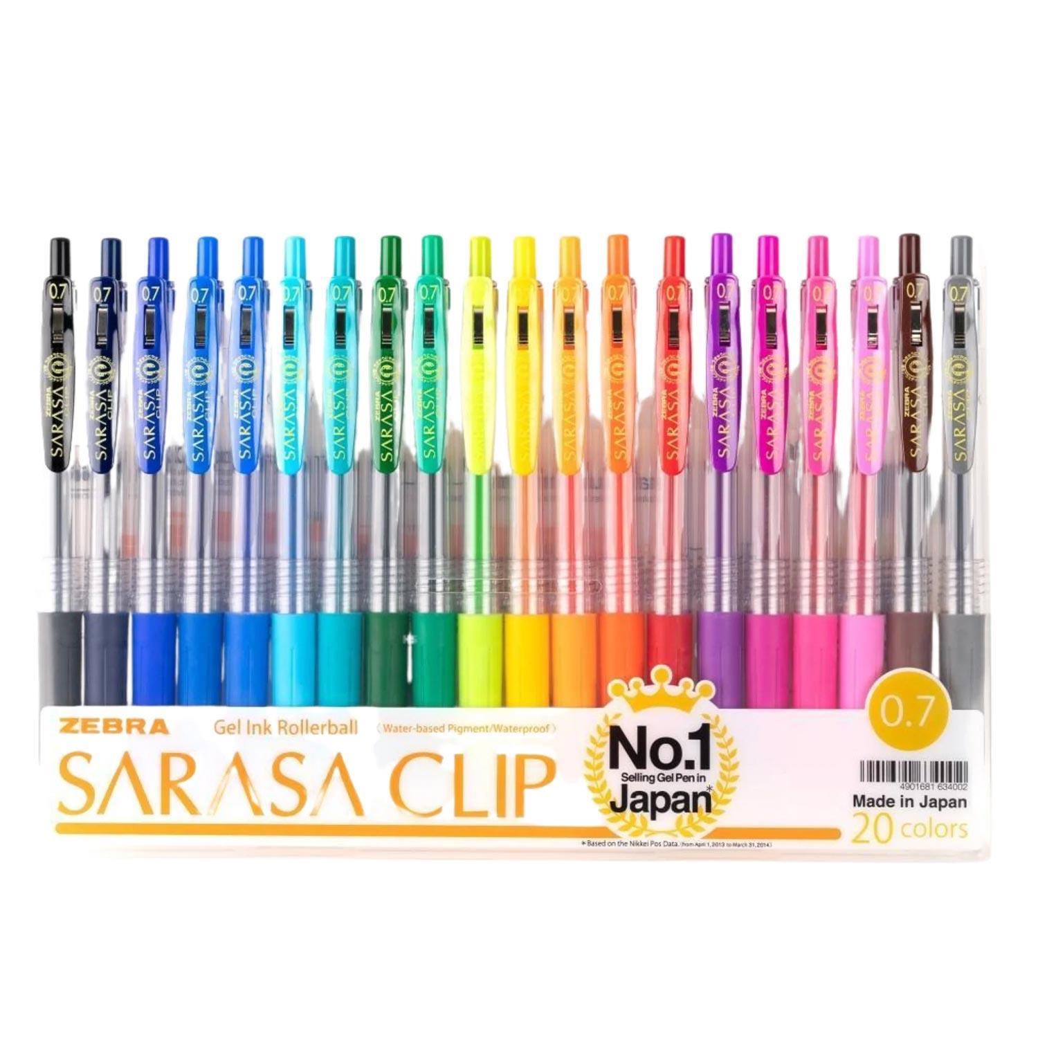 Zebra Sarasa Clip Jel Kalem 0.7 mm 20'li Set