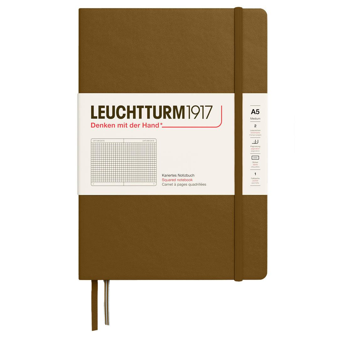 Leuchtturm1917 2025 Colors Orta Boy (A5), Sert Kapak, 251 Sayfa, Kareli Defter Spice Brown 372199