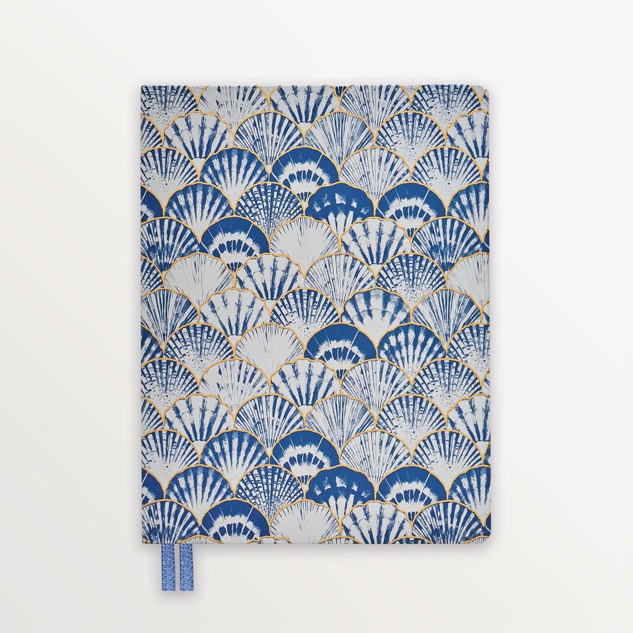 EPISODE TO THE SHORE GILDED SCALLOP  XL CASEBOUND NOTEBOOK