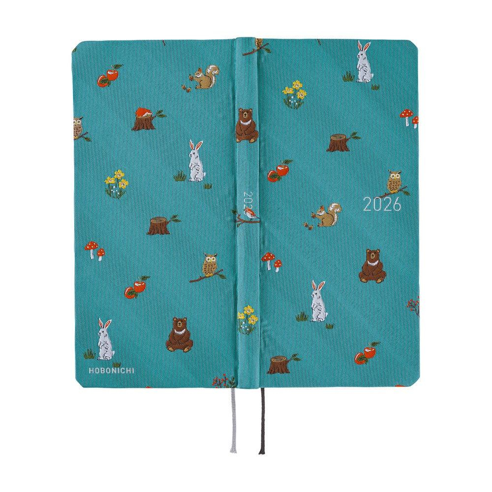 Hobonichi Ajanda Techo Weeks - English - Bow & Tie: In the Forest - 2026 Jan Start