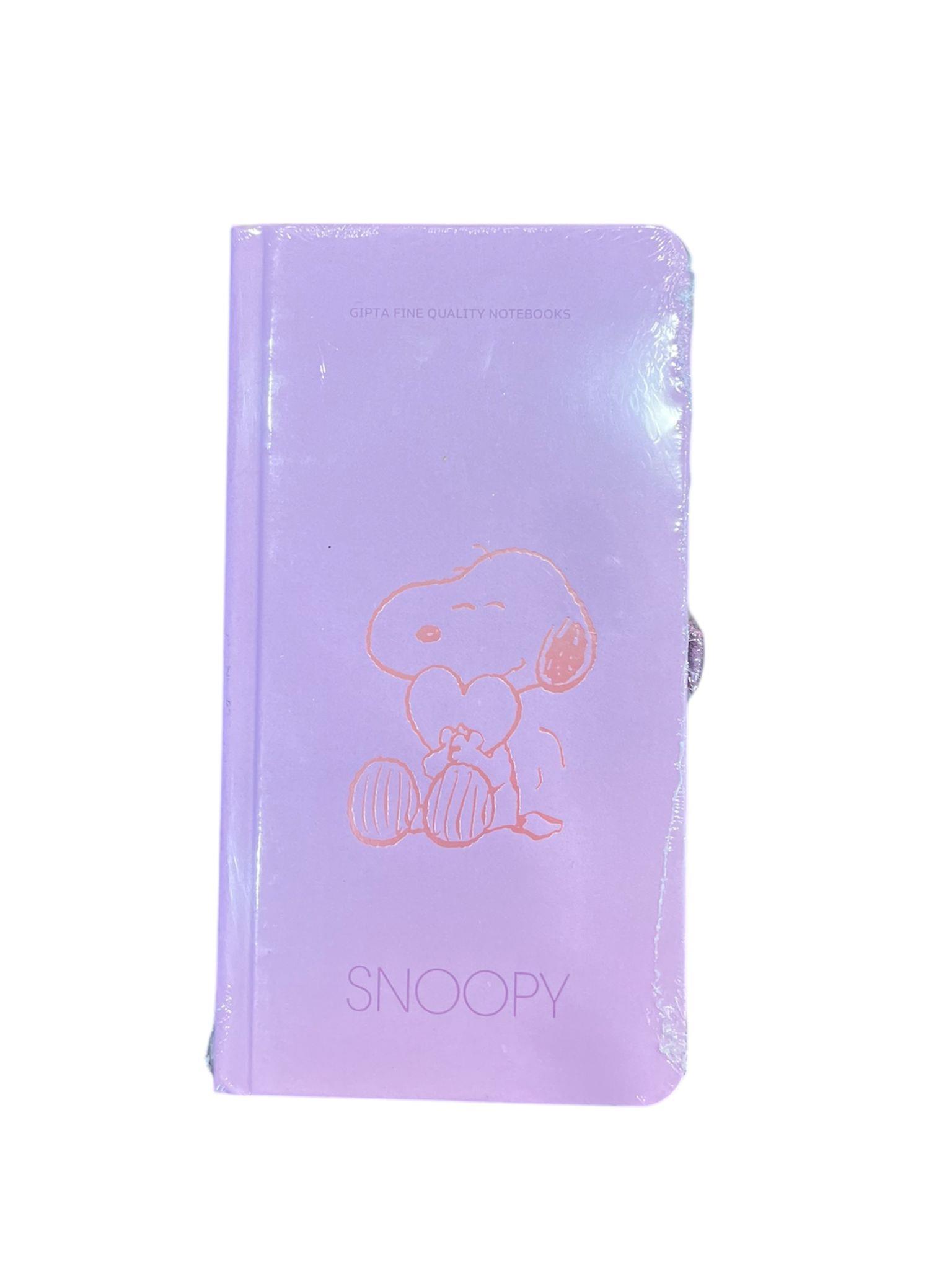 Gıpta Sert Kapaklı 9x17 cm 80 Sayfa Çizgisiz Defter Snoopy Pembe