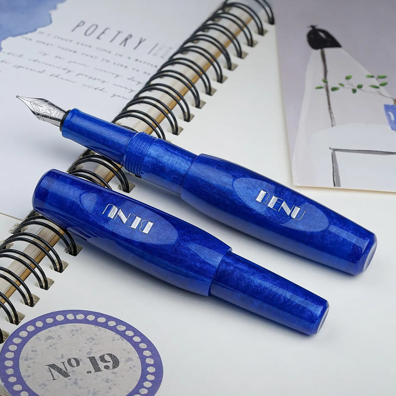 Benu Pixie Model Limited Edition Dolma Kalem M Uç Royal Blue