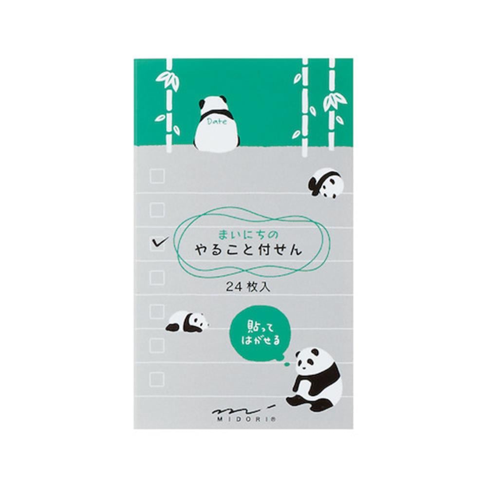 Midori  sticky note things to do   panda pattern