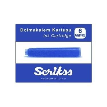 Scrikss Dolma Kalem Kartuşu Mavi