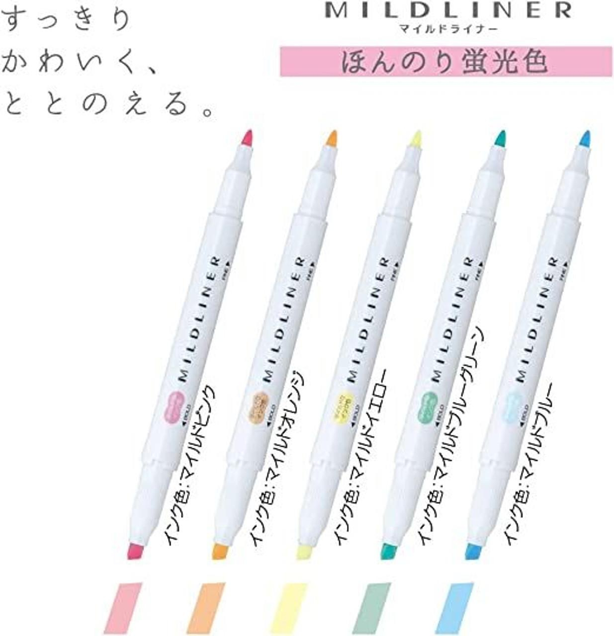 Zebra Mildliner Çift Taraflı Fırça Uçlu Işaretleme Kalemi 5li Set  5C-N SET