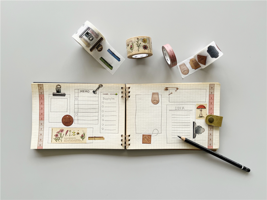 Kamo-i Masking Washi Tape 40mm×7m Ex-Clip