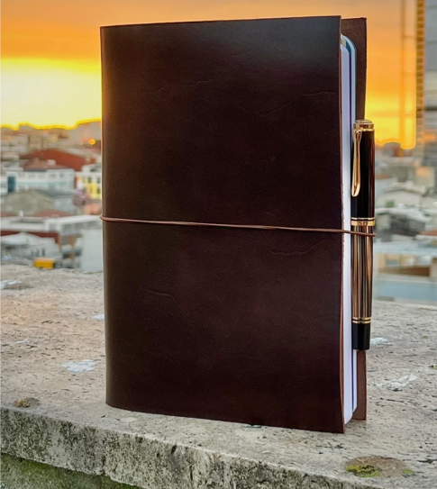 Aegean Leather Regular Deri Defter Kılıfı Coffee