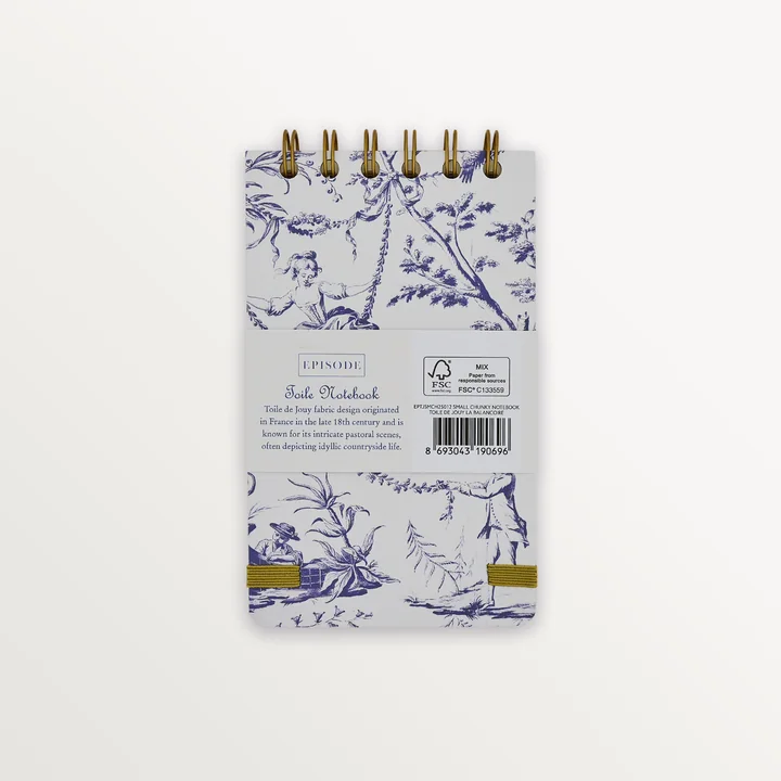 EPISODE TOILE DE JOUY LA BALANCOIRE  SMALL CHUNKY NOTEBOOK