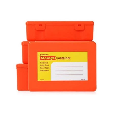Penco Storage Container Plastik 4 in 1 Kalemlik & Kutu Orange EB013 OR
