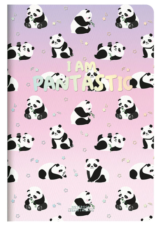 Legami Quaderno Medium A5 Çizgili Defter - Panda