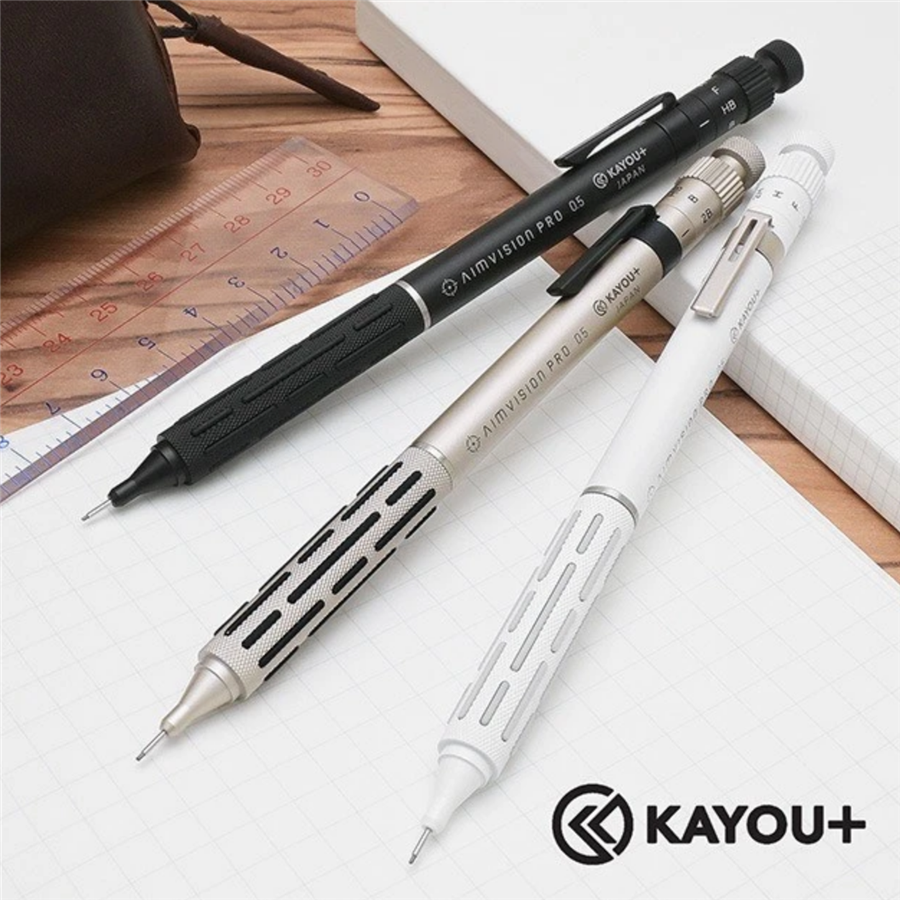 Kayou Plus Aimvision Pro Teknik Çizim Mekanik Kurşun Kalem Titanium Gold KAMP-AIPGD