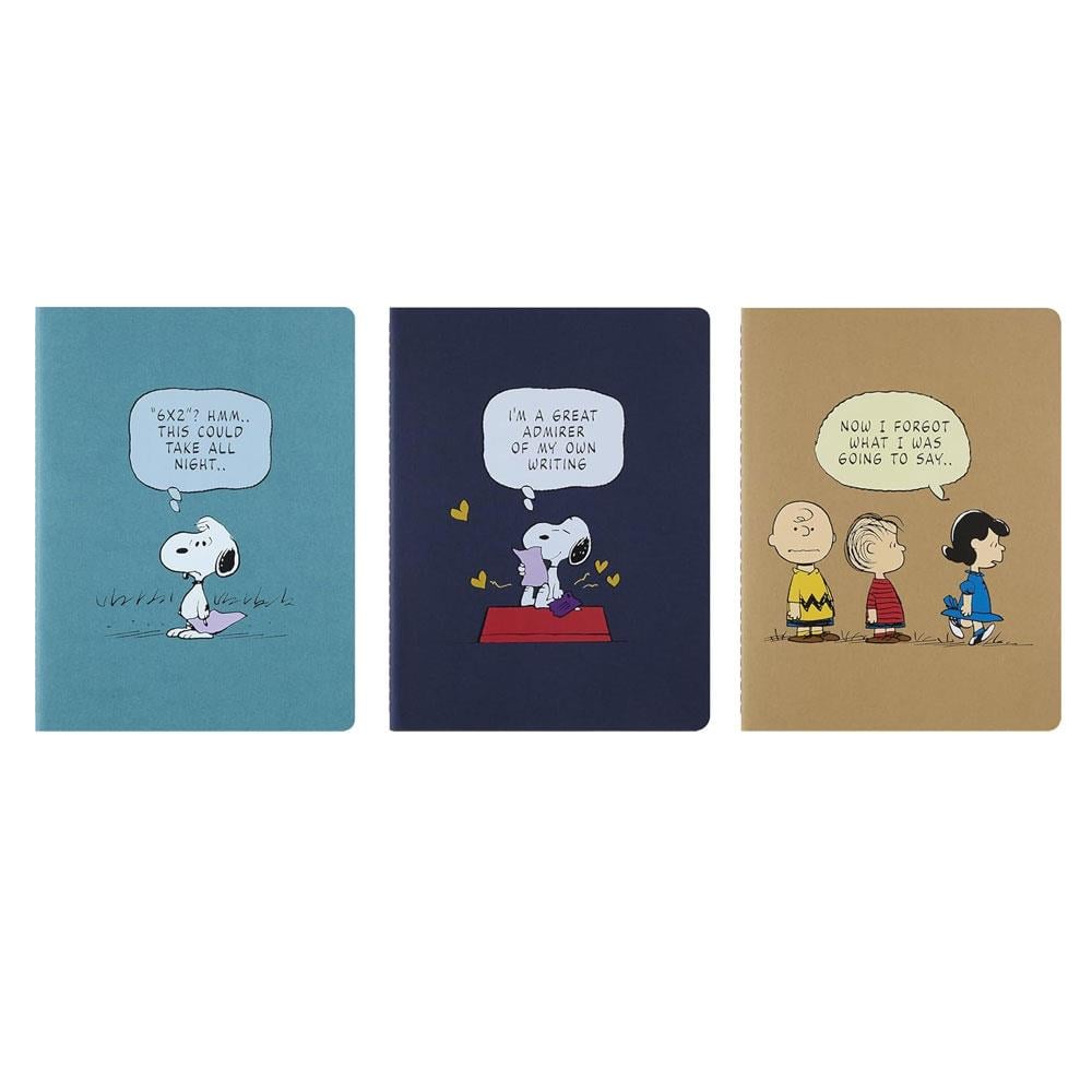 Moleskine 2025 Limited Edition Peanuts Cahier Journals Yumuşak Kapak 19x25 Çizgili Defter 3lü Set