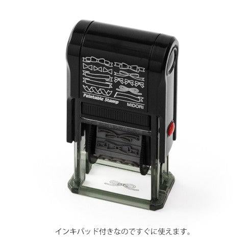 Midori Stamp, rotary stamp Ribbon pattern 