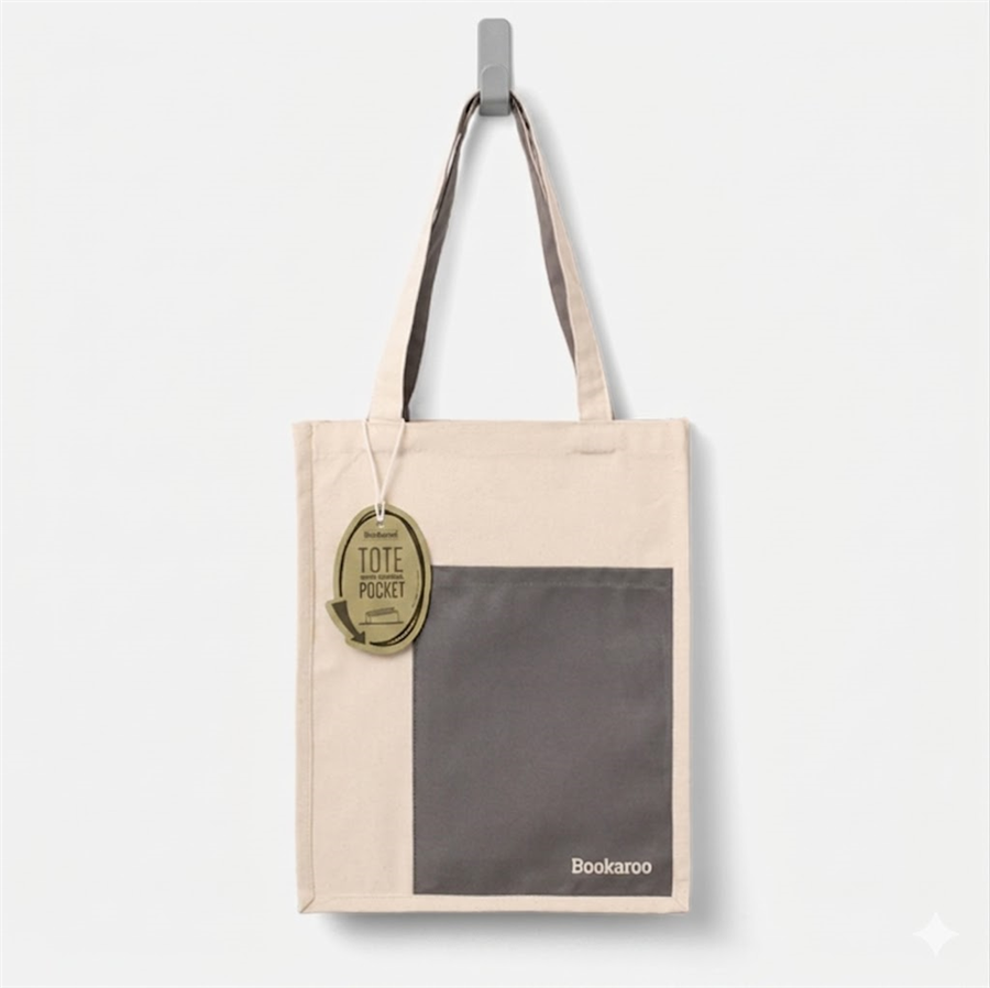 IF Bookaroo Tote Çanta Koyu Gri Krem 38033