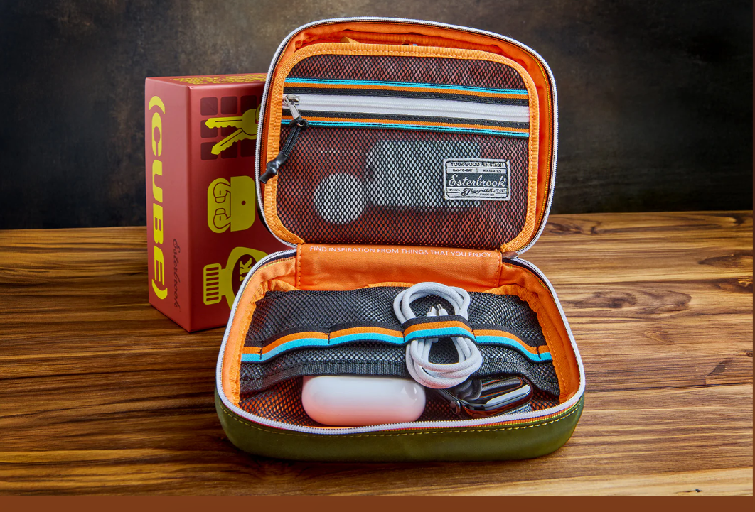 Esterbrook The Cube Taşınabilir Travel&Pencil Case Green- Kalem Çantası Butter