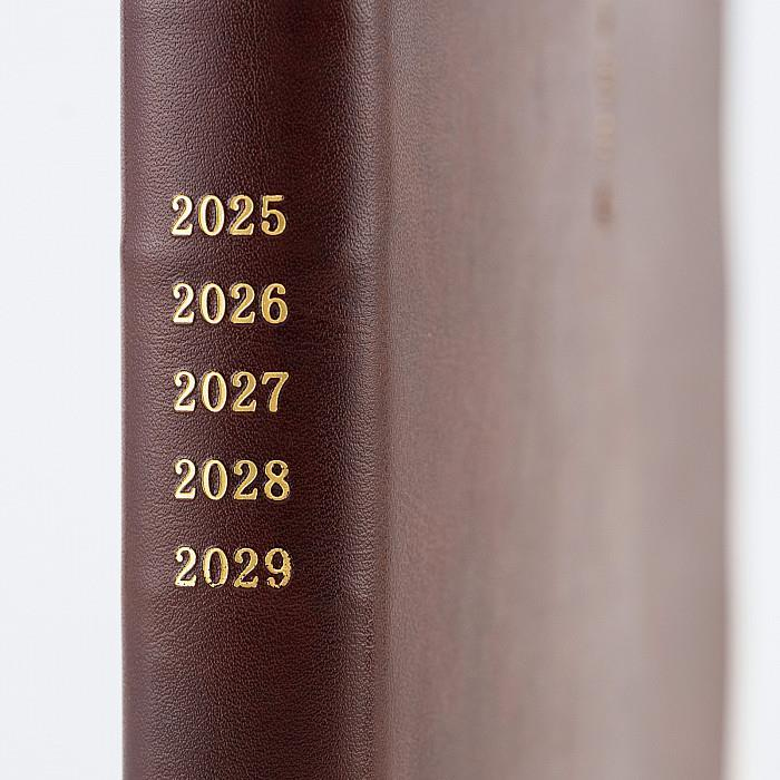 Hobonichi 2025-2029  5-Year Techo Japanese Book 2025-2029 A5 Brown 5 Yıllık Günlük