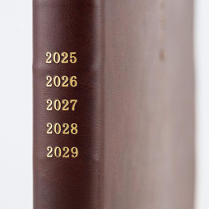 Hobonichi 2025-2029  5-Year Techo Japanese Book 2025-2029 A5 Brown 5 Yıllık Günlük