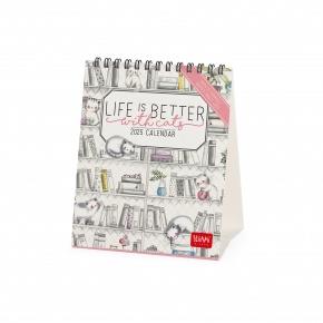 Legami Masaüstü Takvim / Planlayıcı 27,2x10,2 cm 2025 Life is Beter With Cats