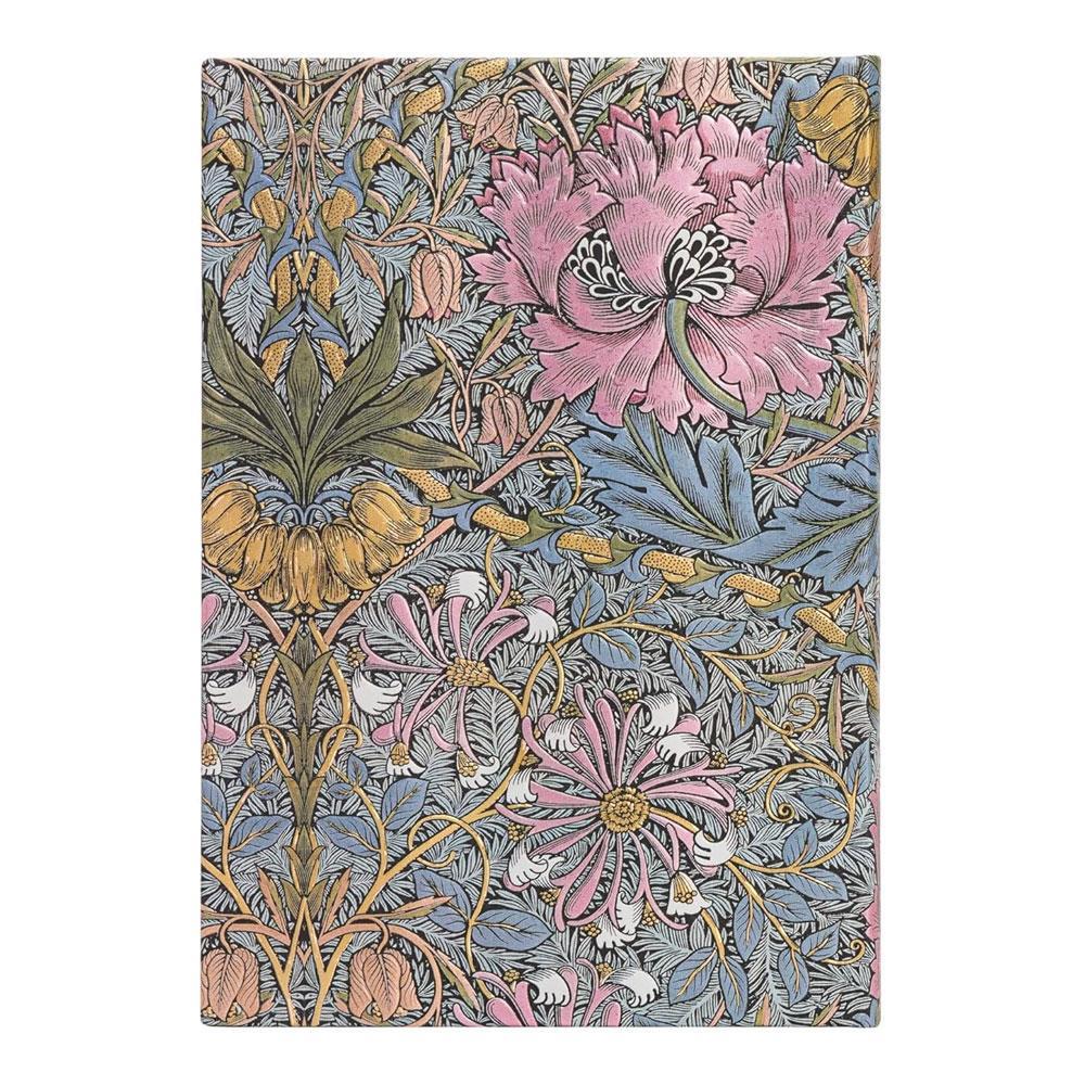 Paperblanks Morris Pink Honeysuckle Sert Kapak 18x23 144 Sayfa 120 Gr Çizgili Defter PB9385-5