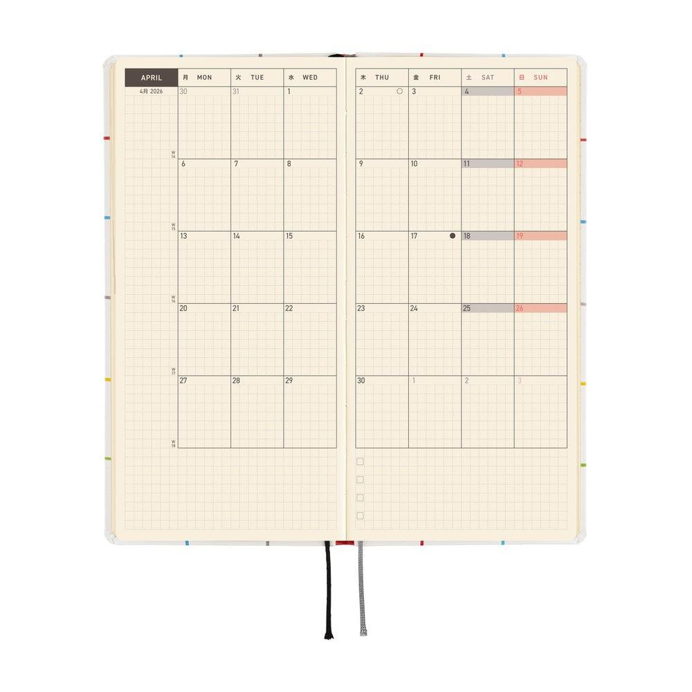 Hobonichi Ajanda Techo Weeks - English - 100%ORANGE: Squirrel’s Moving Day - 2026 Jan Start