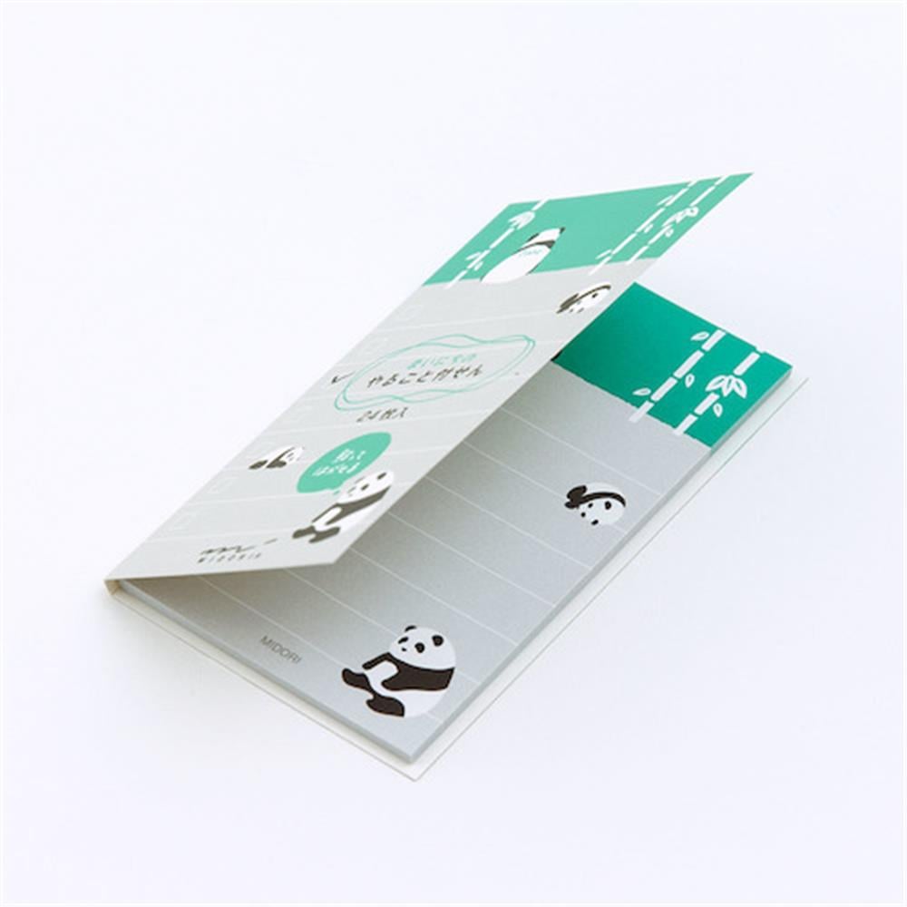 Midori  sticky note things to do   panda pattern