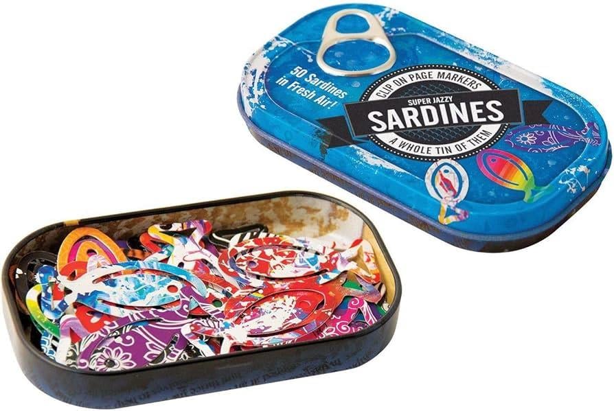 İf Metal Kutuda Sardalya Kitap Ayracı  50 Parça Tin of Sardines