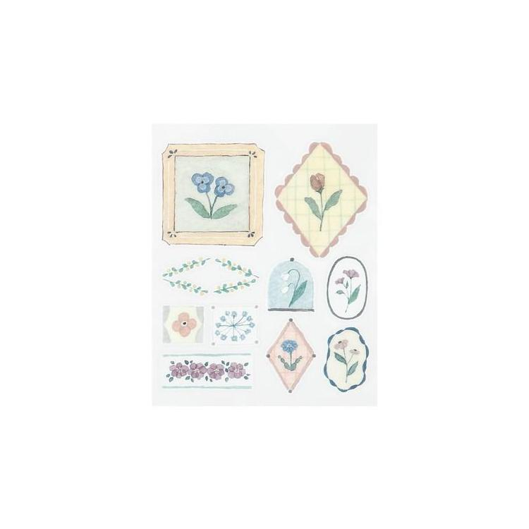 Midori Retro Flower Sticker Set - 1