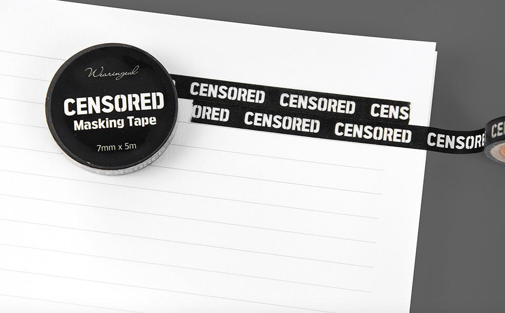 Self-Censored Masking Tape - Censored Washi Bant