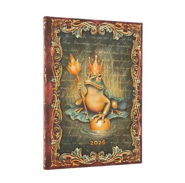 Paperblanks 2026 English Diary The Brothers Grimm, Frog Prince Midi Hor Ajanda