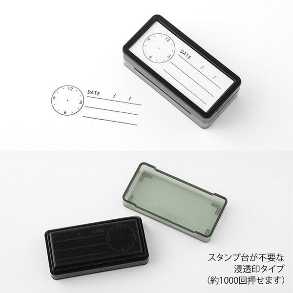 Midori Paintable Penetration Stamp Damga - Half Size - Time Record 35511006