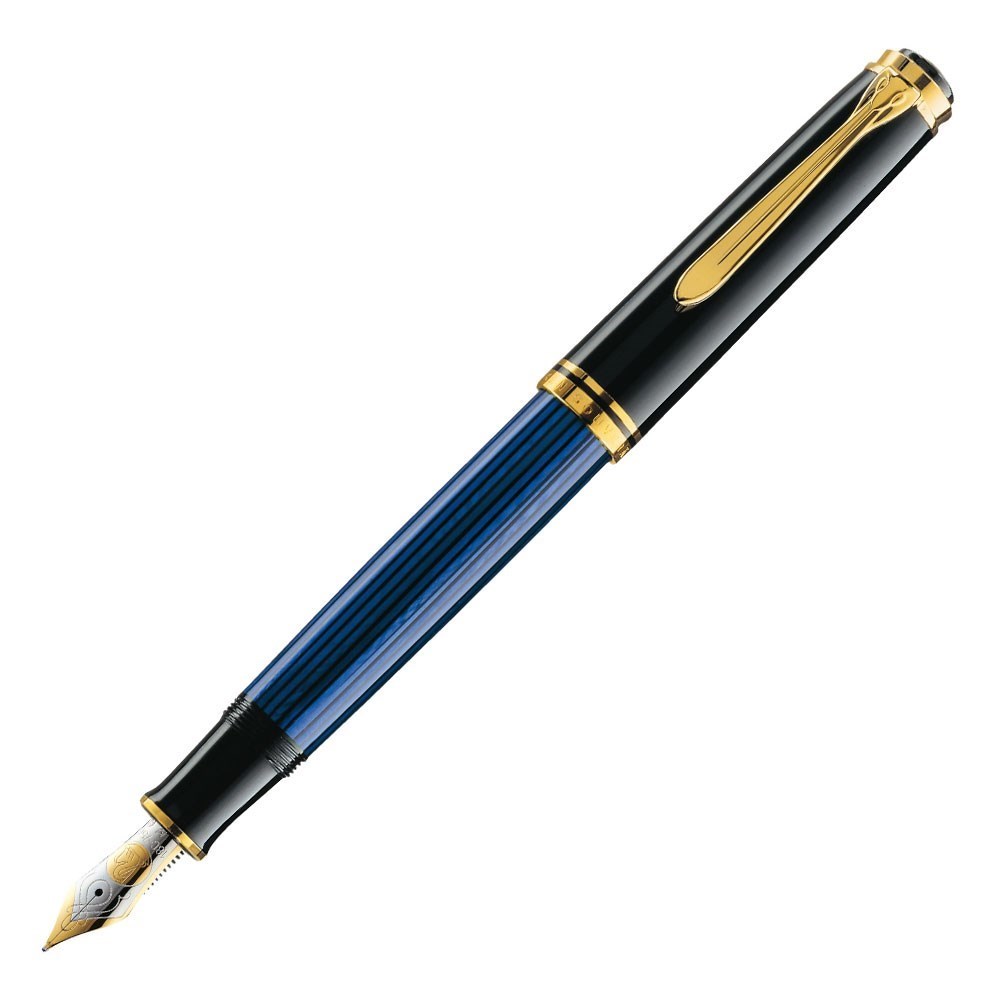 Pelikan Souveran M800 Blue Black Fountain Dolma Kalem EF Uç